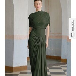 Sophisticated Olive Green Women's Maxi Dress